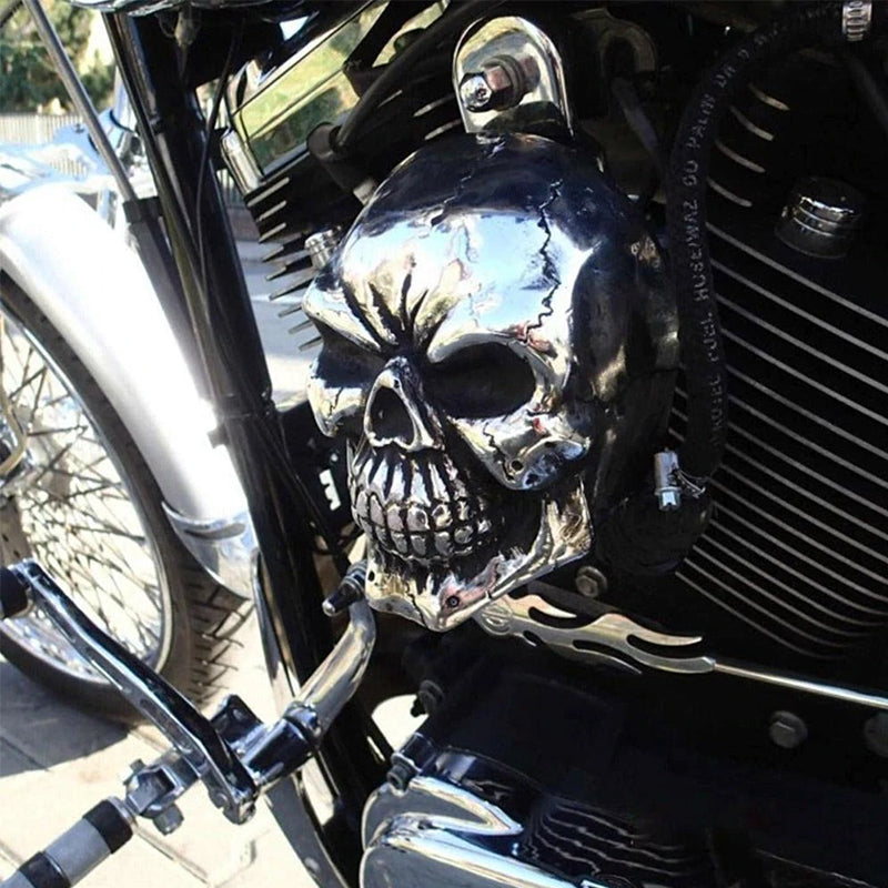 Motorcycle Skull  Horn Cover