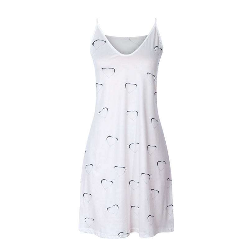 Loose Print Slip Dress