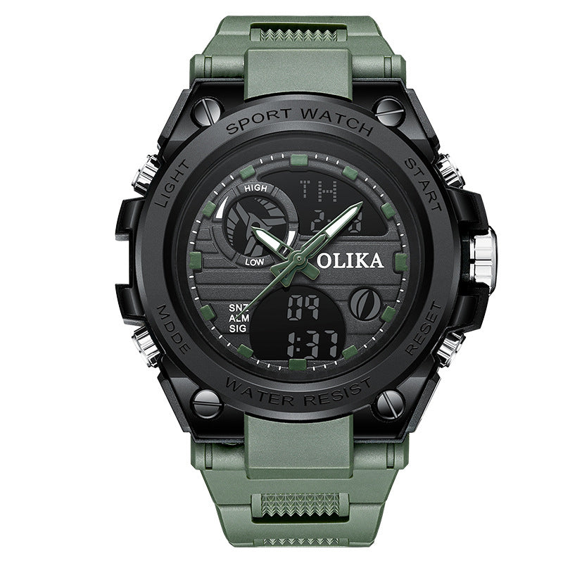 New Dual-Display Waterproof Electronic Watch