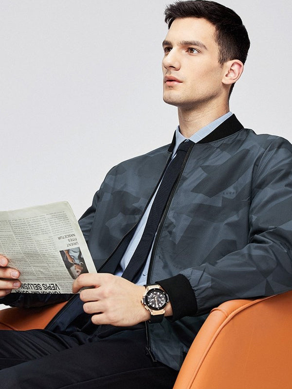 Men's Dark Pattern Casual Jacket