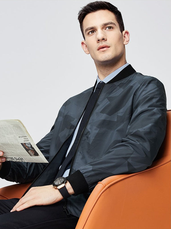 Men's Dark Pattern Casual Jacket