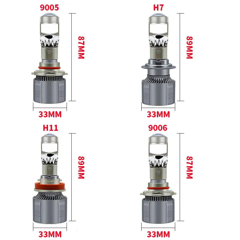 Mini Projector LHD Mode Led Headlight Bulbs(2 pcs)