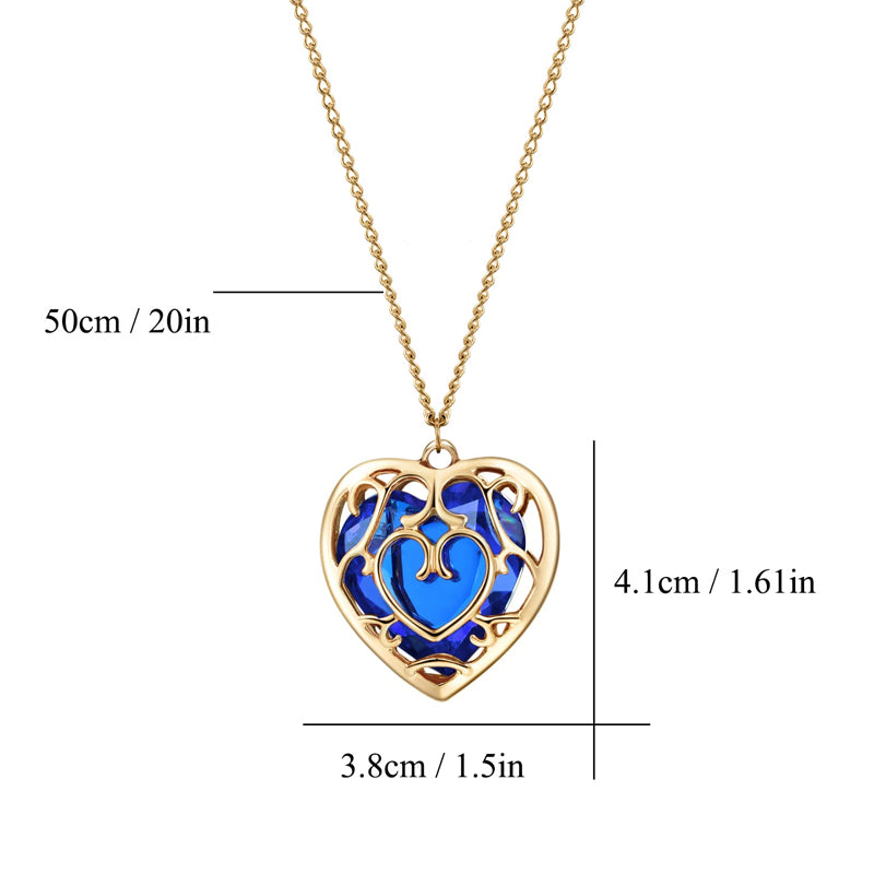 Cutout Heart Crystal Necklace