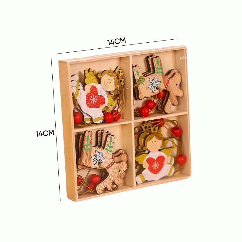 Christmas Wooden Ornament (12 pcs)