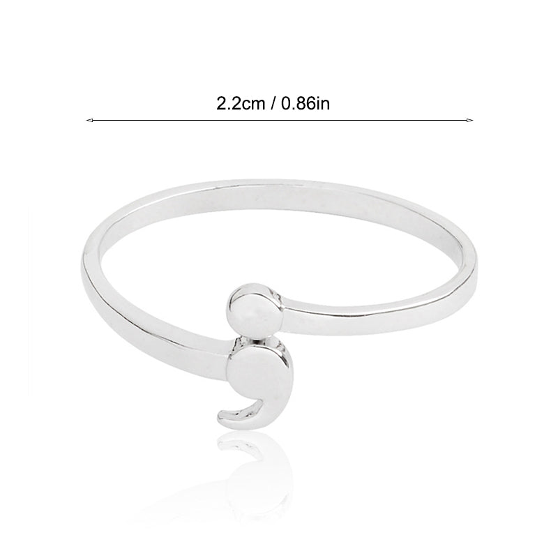 Adjustable Semicolon Rings