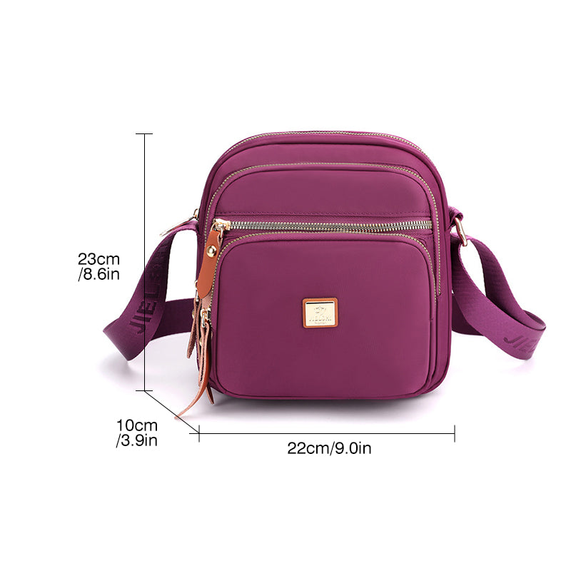 Multi Pocket Nylon Shoulder Bag