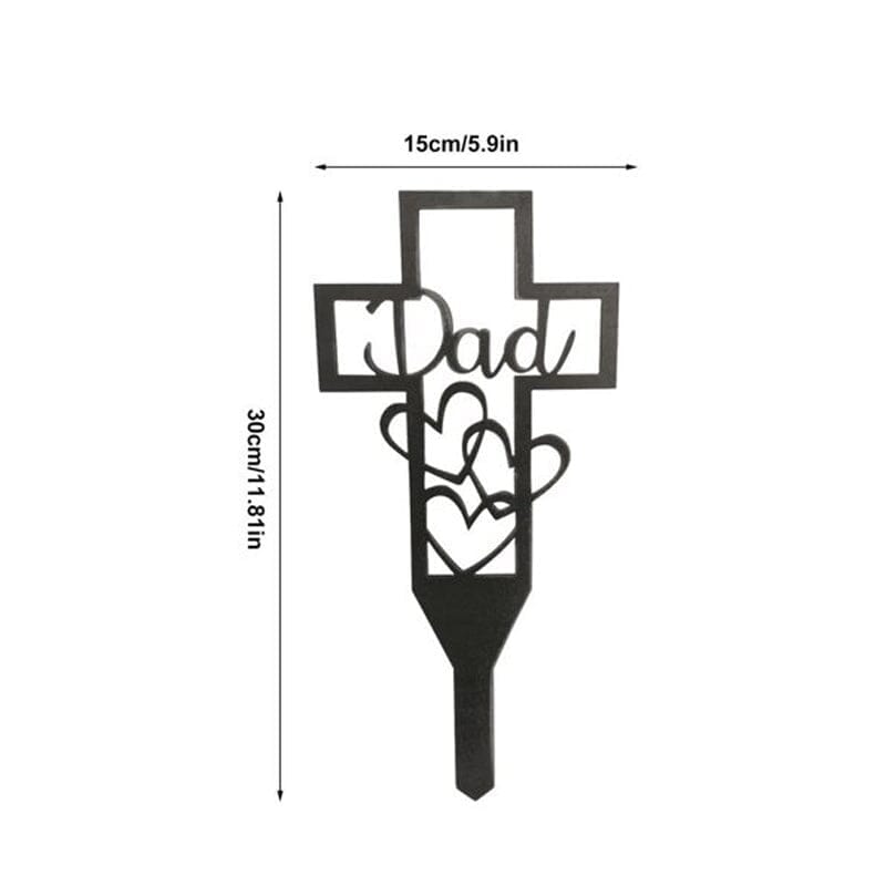 Cemetery Memorial Cross Stake for Parents