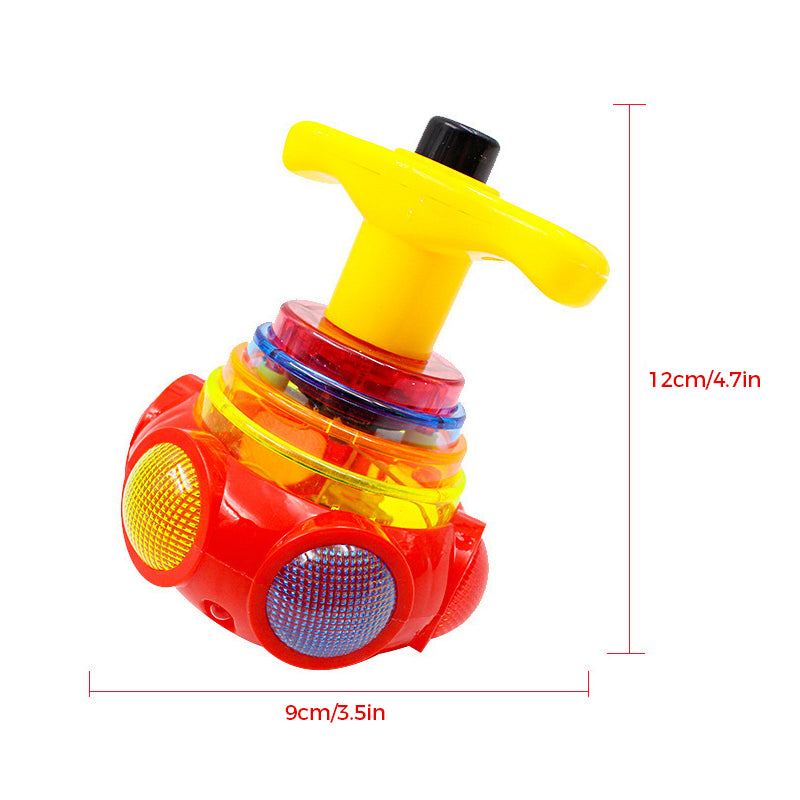 Music Flashing Spinners Toy with Launcher