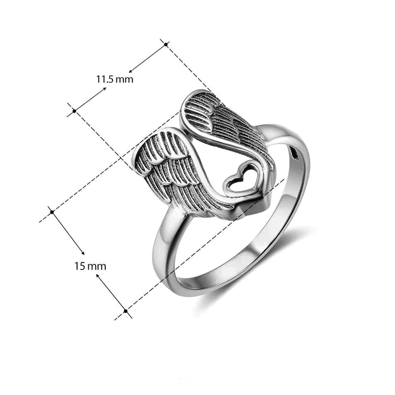 Angel Heart Sterling Silver Ring