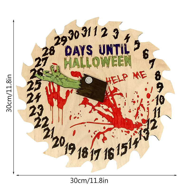 Halloween Countdown Wooden Decoration