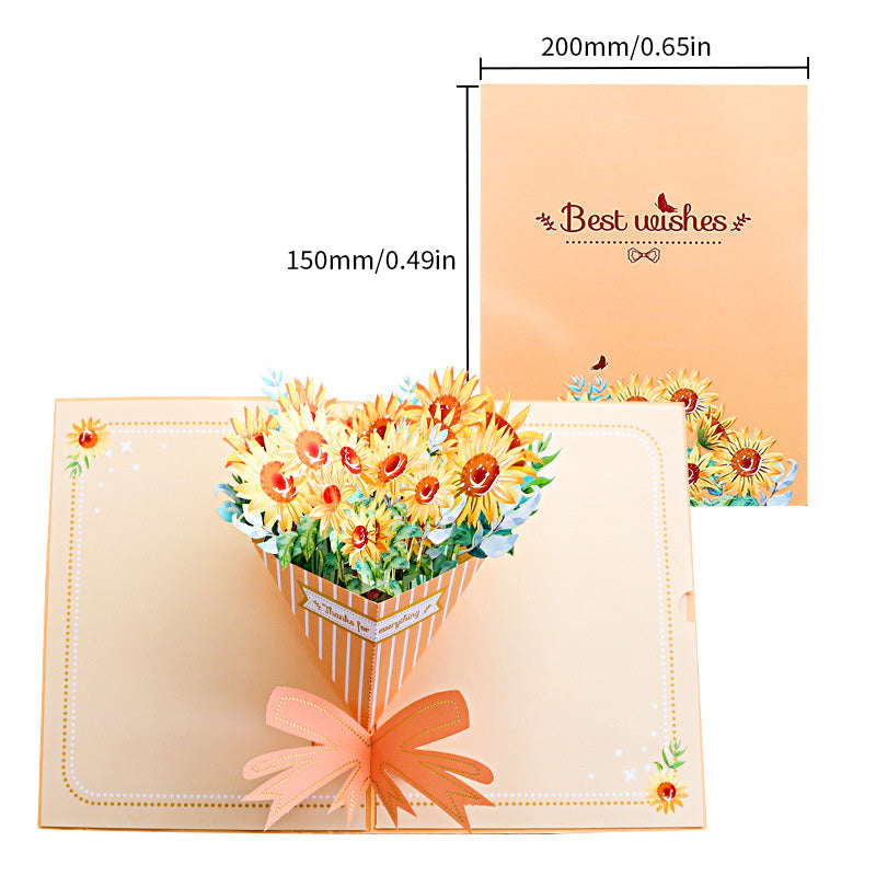 3D Handmade Flower Greeting Card