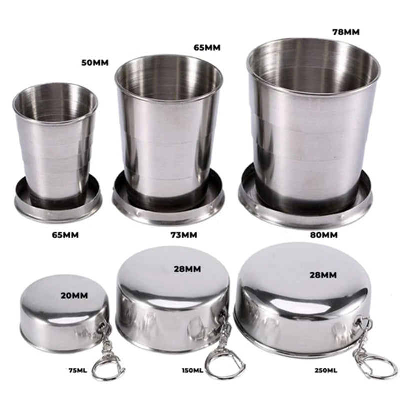 Stainless Steel Folding Cups
