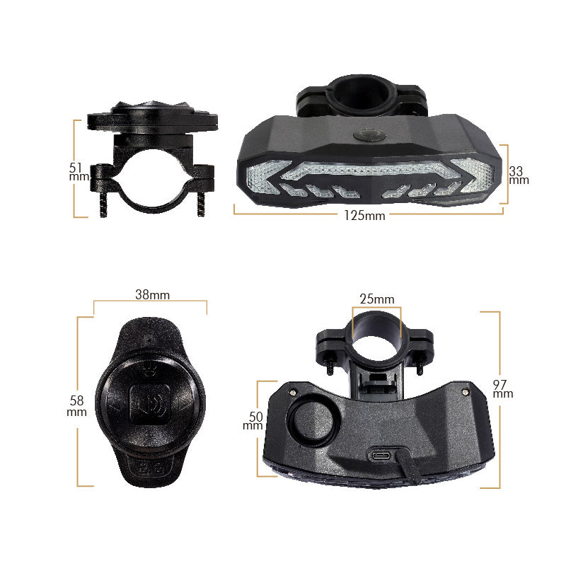 Bicycle Remote Control Brake Light