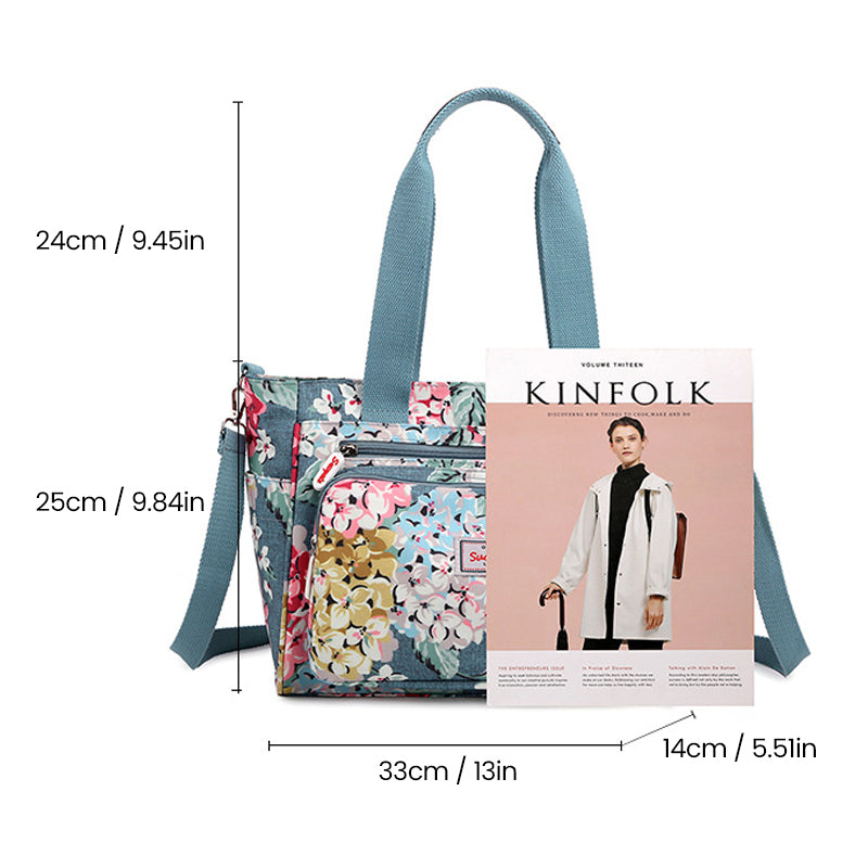 Large Capacity Floral Pattern Canvas Bag
