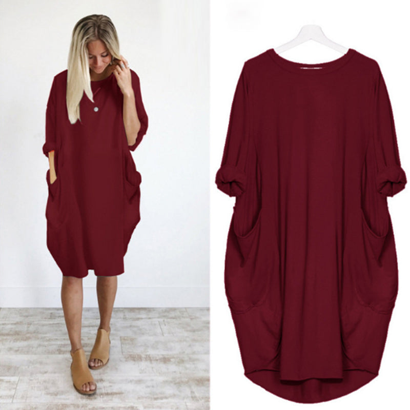 Loose Swing Panel Long Dress