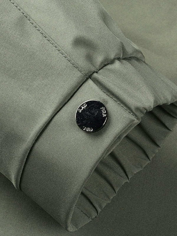Middle-aged Solid Color Casual Jacket