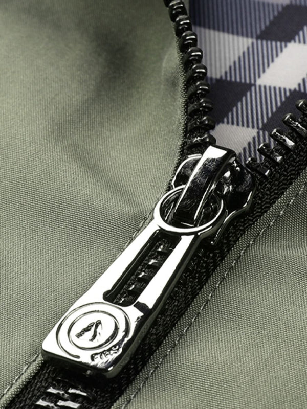 Middle-aged Solid Color Casual Jacket