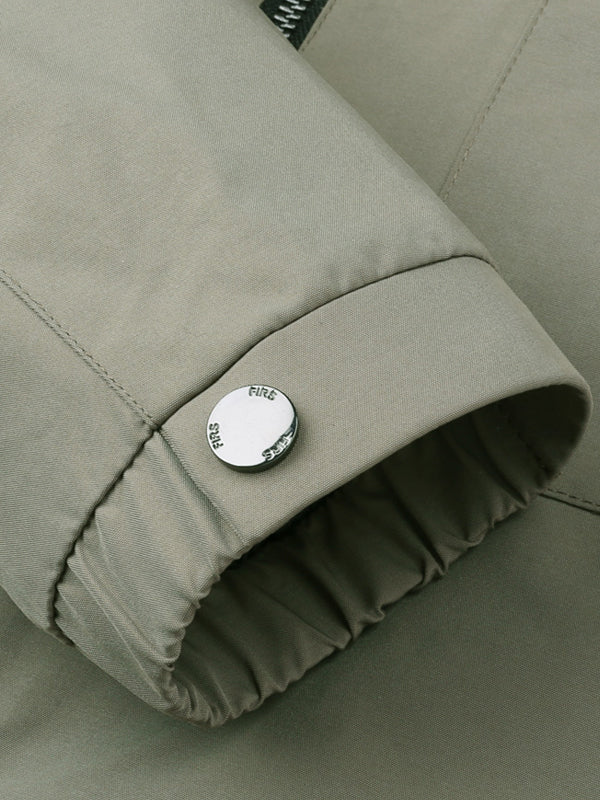 Middle-aged Solid Color Casual Jacket