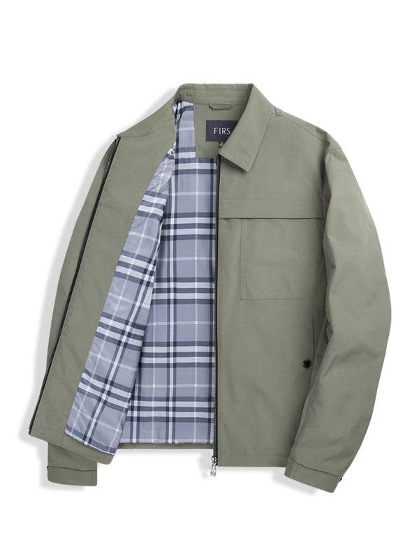 Middle-aged Solid Color Casual Jacket