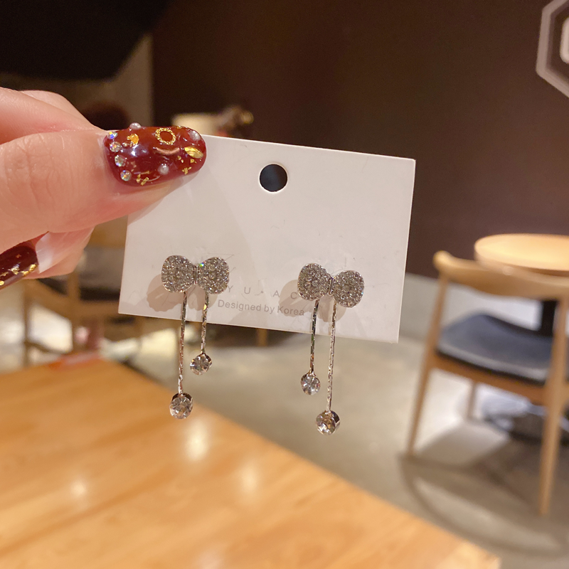 Bow Full Diamond Earrings