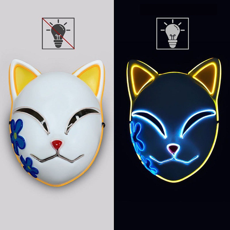 Halloween led glowing cat mask