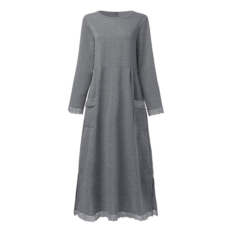 Lace Fleece Dress