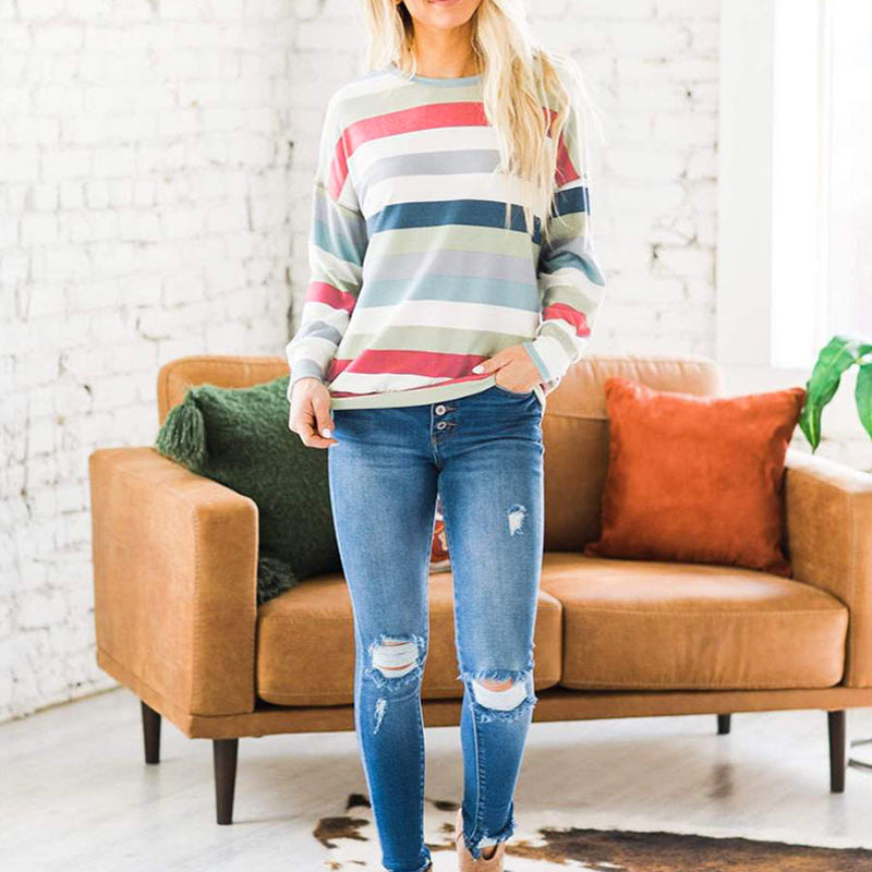 Striped Crew Neck T-Shirt