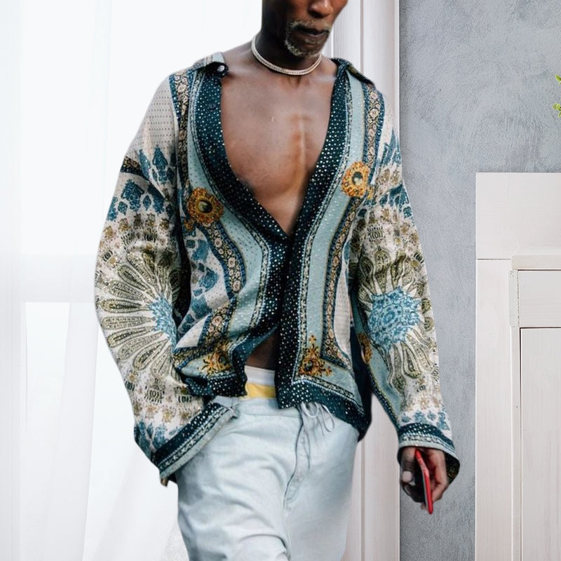 Men's Printed Long Sleeve Shirt
