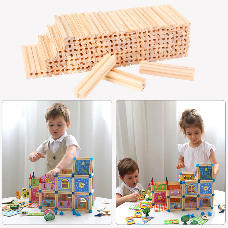 DIY Master of Architecture Wooden Castle Blocks