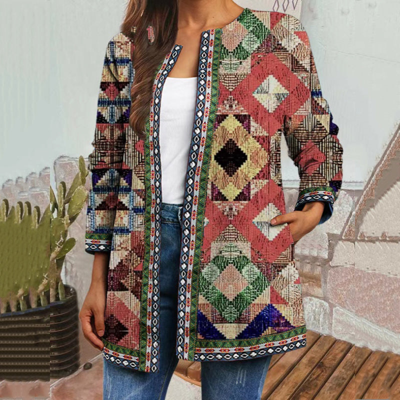 Vintage Ethnic Print Jacket