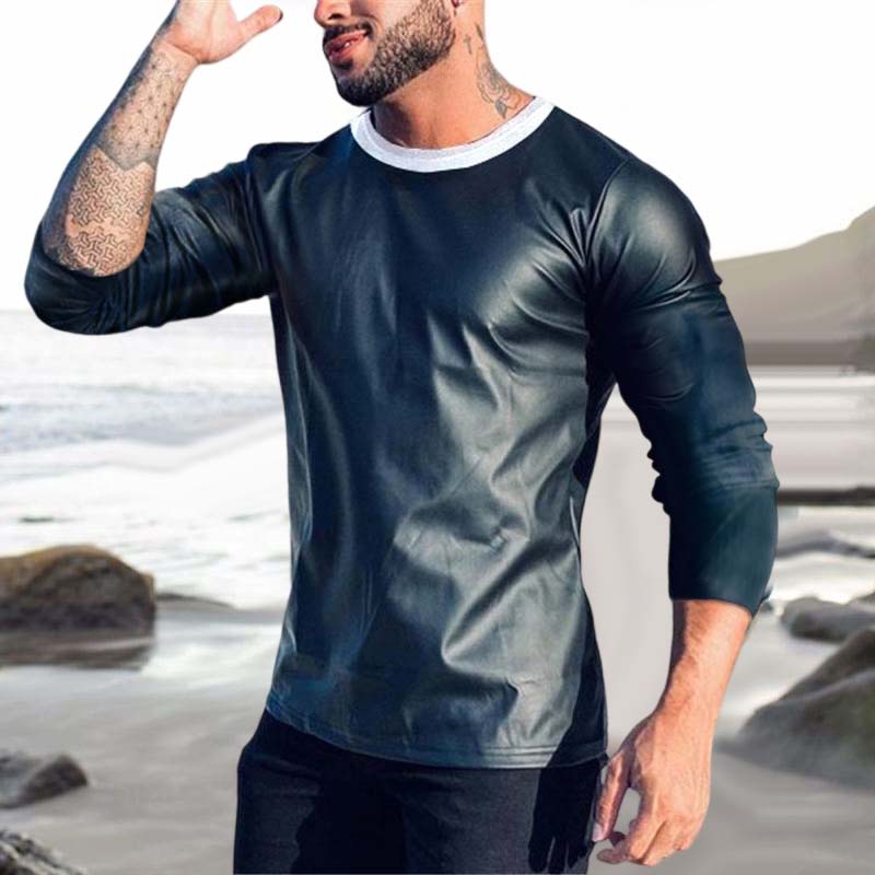 Men's Satin Long Sleeve T-shirt