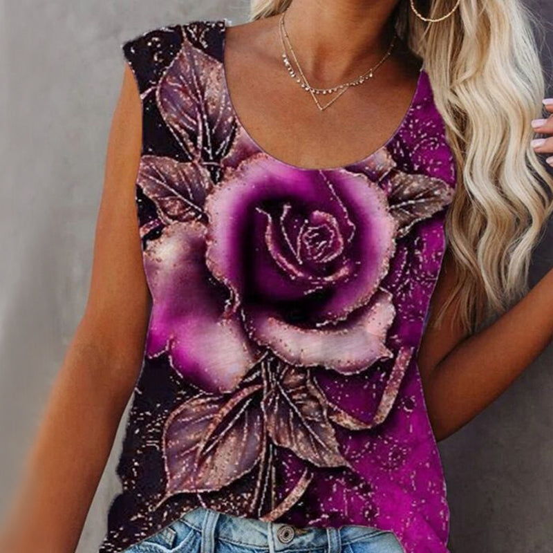 Round Neck Rose Vest