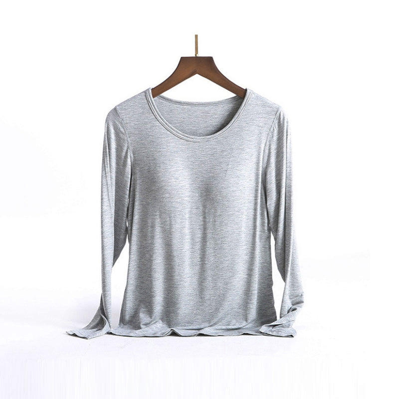 Women's Long Sleeve T-Shirt With Chest Pad