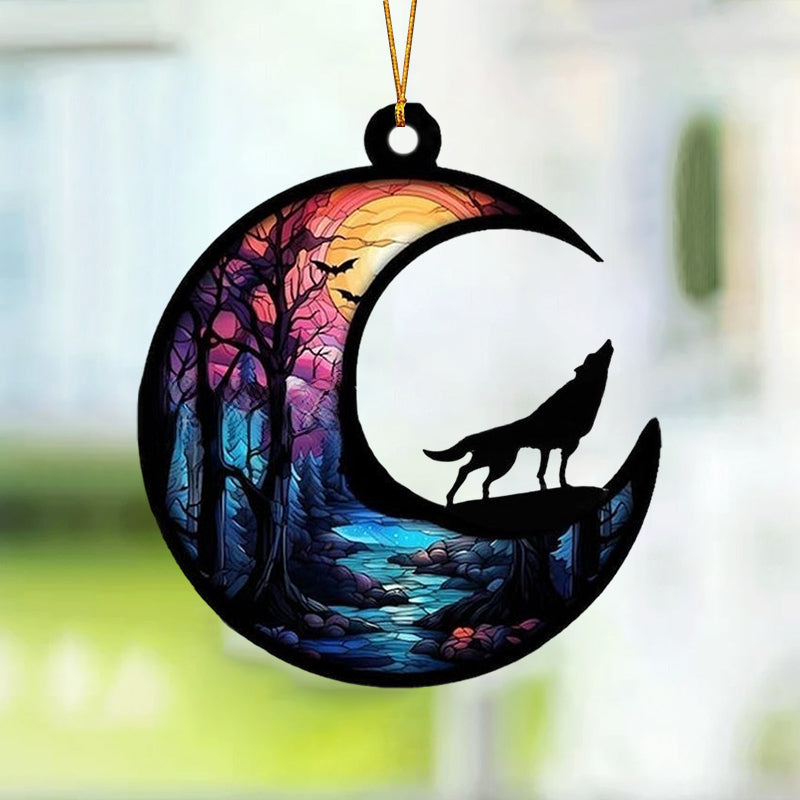 Animals on the moon decoration