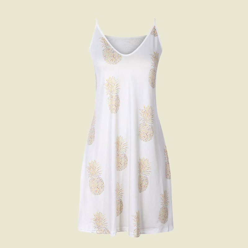 Loose Print Slip Dress