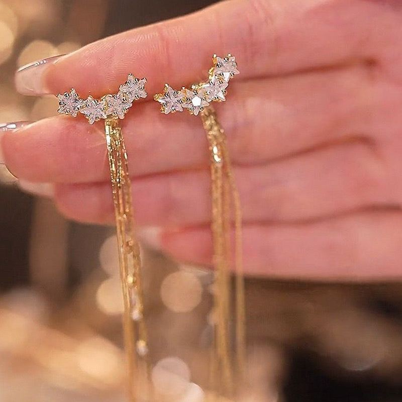 Four Star Tassel Earrings
