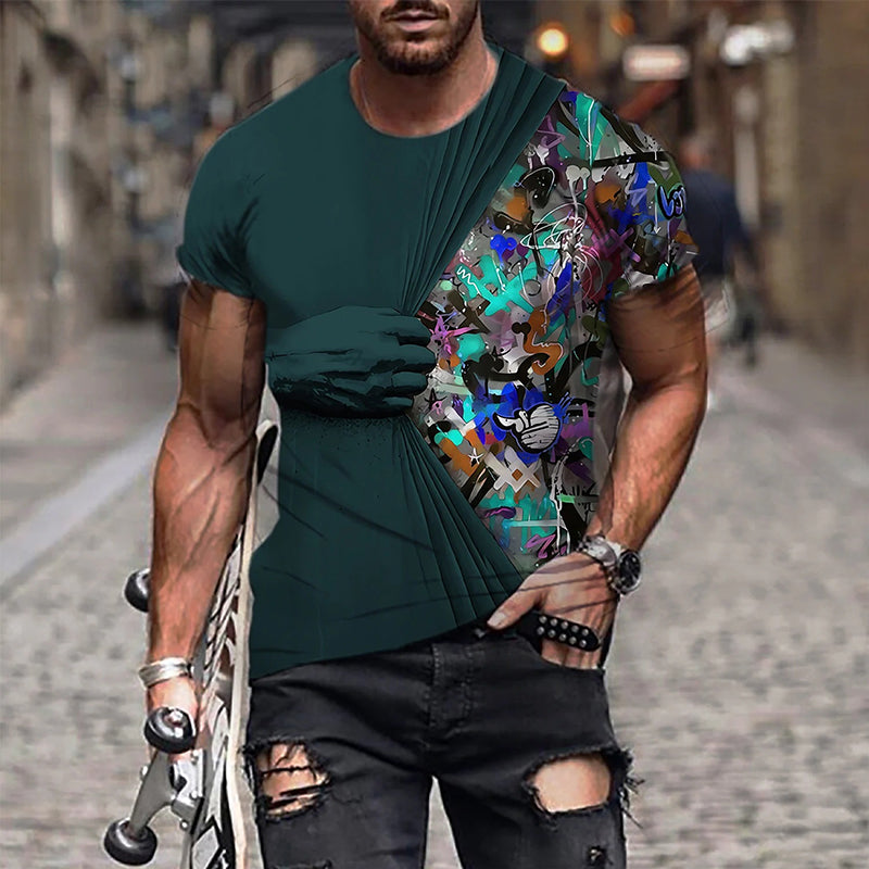 Men's 3D Print Graphic T-shirt