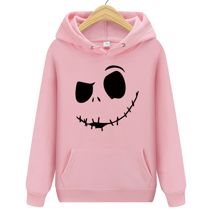 Men's Halloween Smiley Print Hoodie