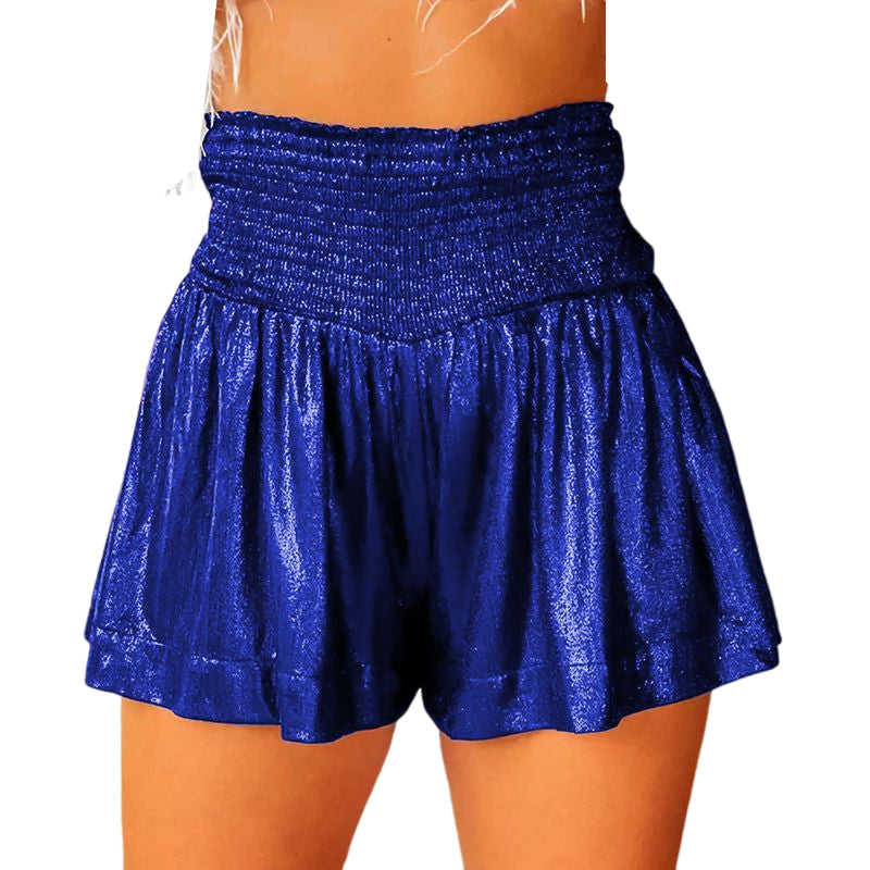 Elastic Waist Glitter Shorts