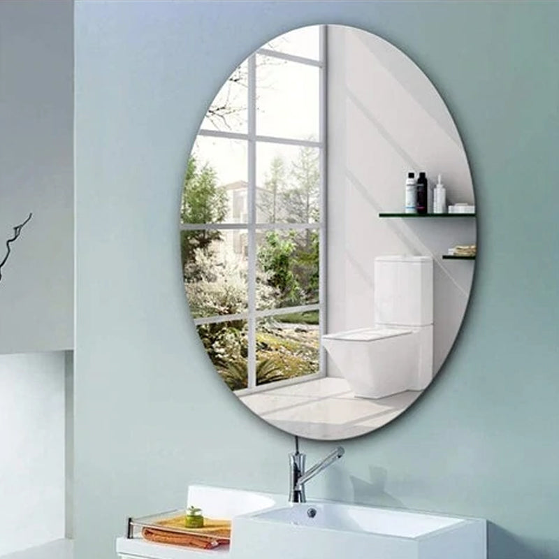 Oval Rectangle Mirror Sticker