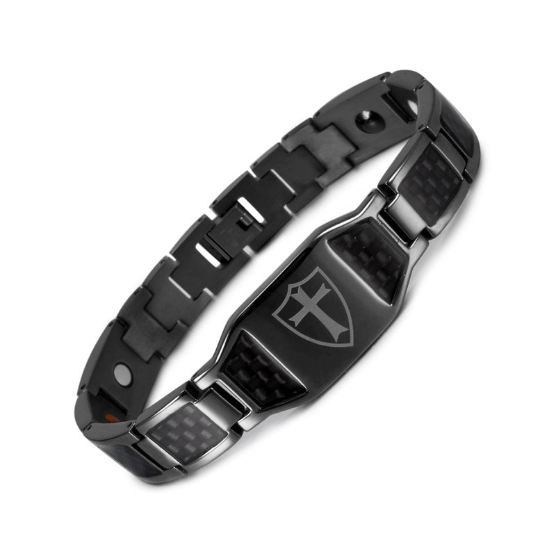 Carbon Fiber Magnet Titanium Steel Bracelet