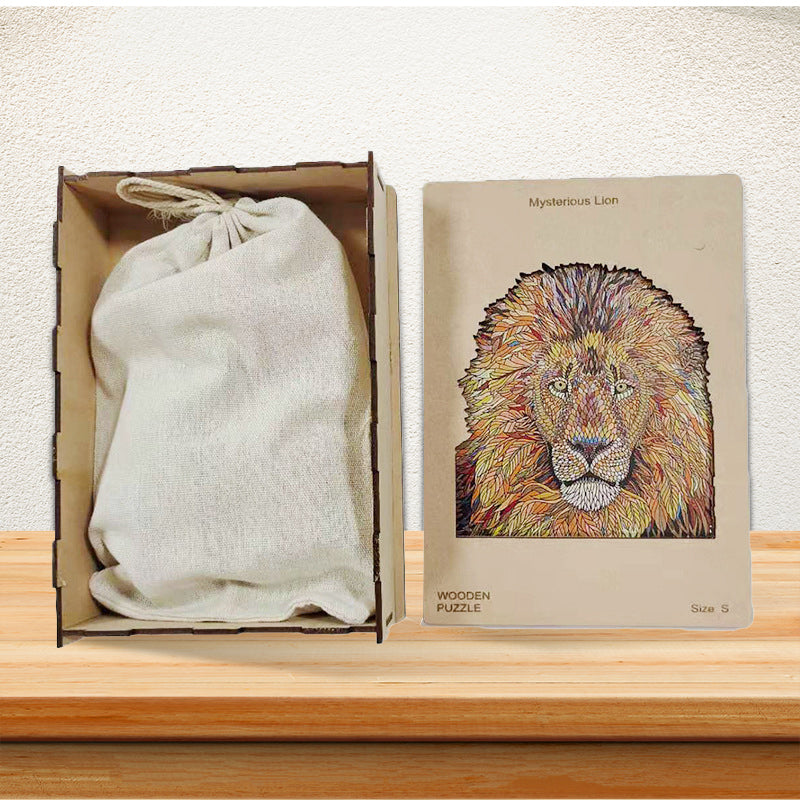 Wooden Lion Puzzle Blocks