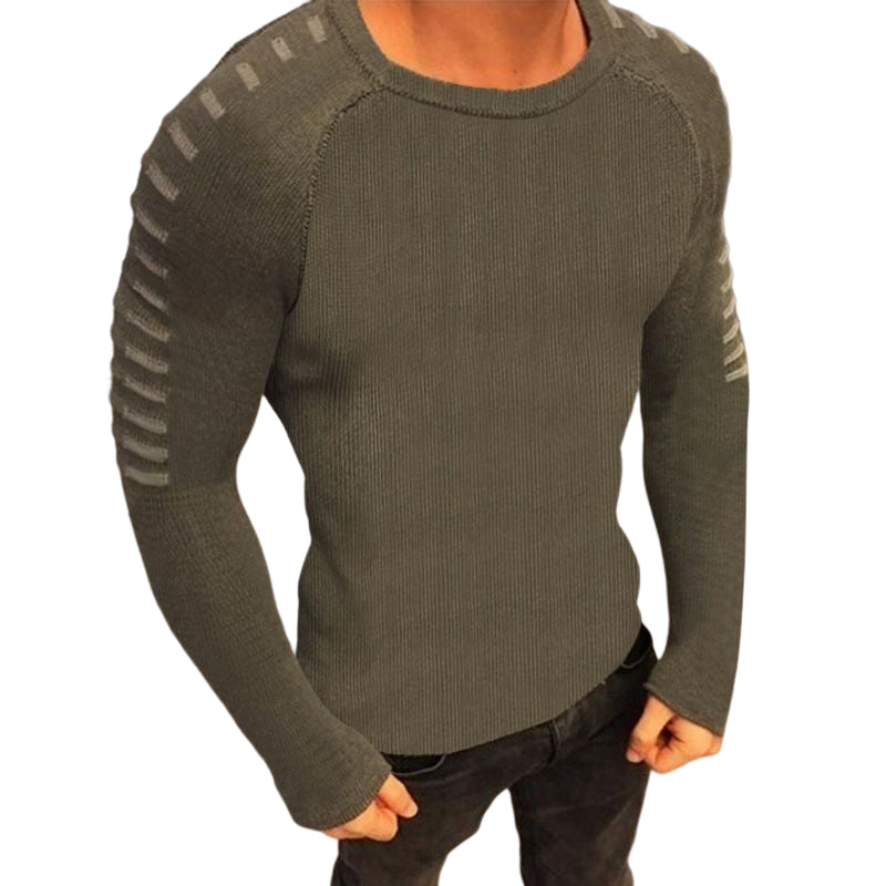 Long-sleeved Crewneck Knitted Sweater