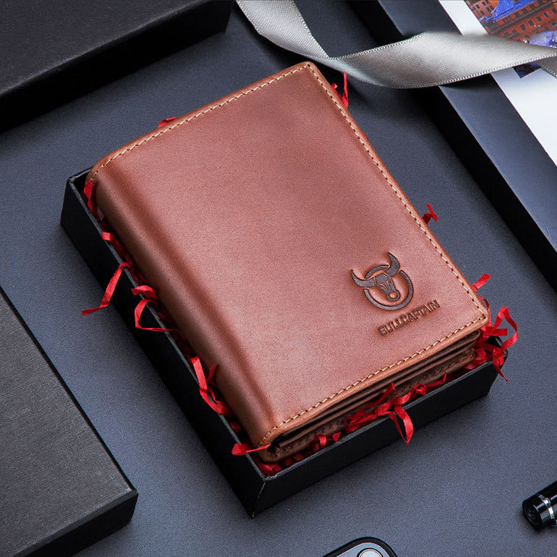 Anti-Theft RFID Protected Multi-Slot Real Leather Wallet