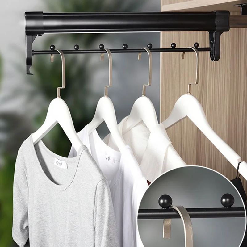 Wardrobe Top Mounted Telescopic Clothes Hanger