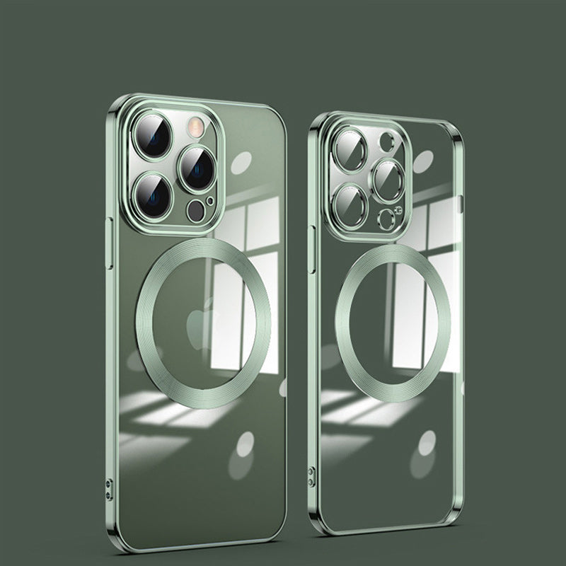 Electroplating Wireless Magnetic Charging All-Inclusive Lens iPhone Case