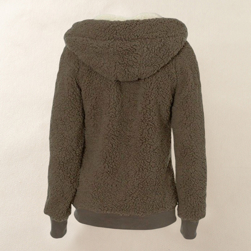 Womens Fuzzy Fleece Jacket