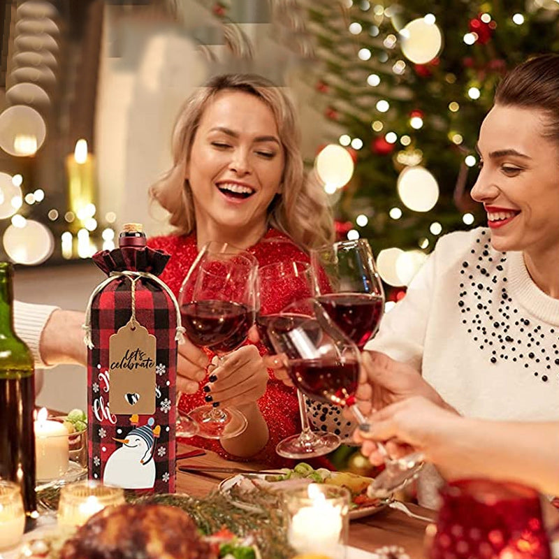 Christmas Wine Bags