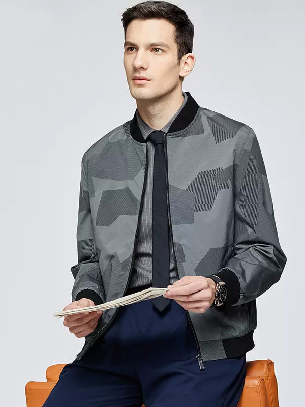 Men's Dark Pattern Casual Jacket