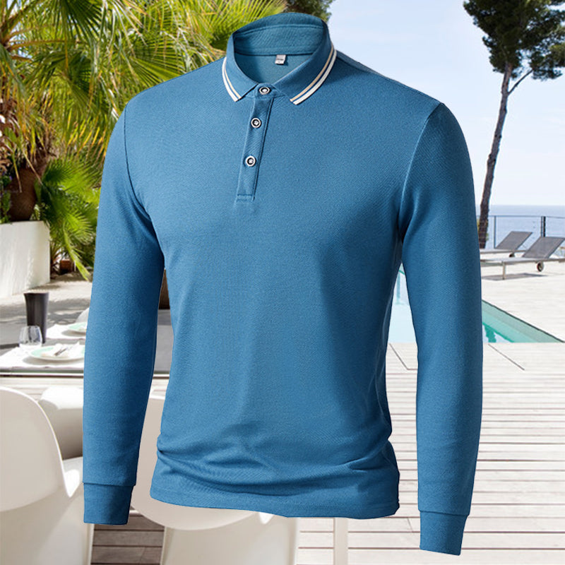 Lapel Solid Color Polo Shirt